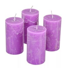 Adventi gyertyák - Lila - 9x5 cm - 4 db-os szett