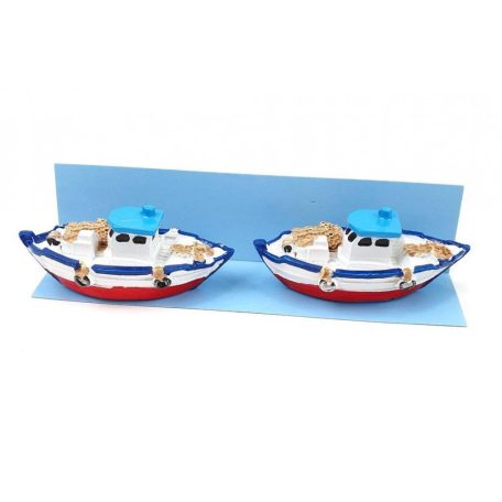 Öntapadós halászhajók - 6x2 cm hajók - 2 db/csomag 
