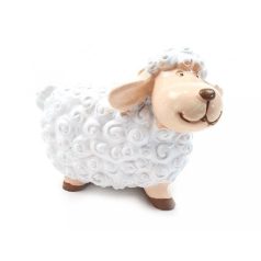 Füles bárány figura - Fehér - 7x8x3 cm 