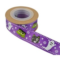   Halloween szalag - Lila - 2,5 cm széles - 9,1 méter hosszú 