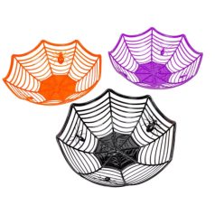 Halloween pókhálós kosár mix  - 26 cm