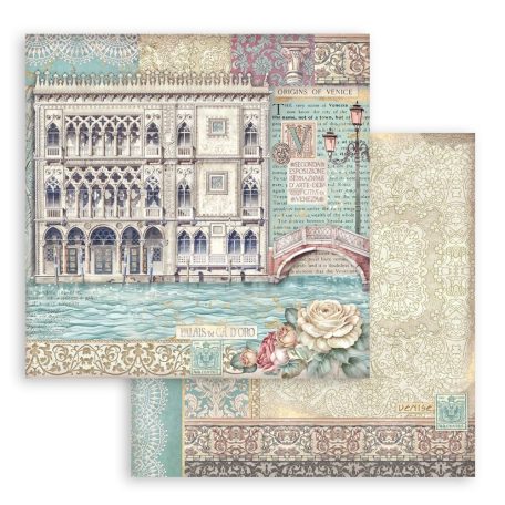 Stamperia scrapbook papír - Venice City of Art Palace Museum - 2 oldalas - 31,5x30,5 cm