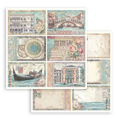   Stamperia scrapbook papír - Venice City of Art 6 cards - 2 oldalas - 31,5x30,5 cm