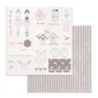 Stamperia scrapbook papír - Pink Soul - 2 oldalas - 31,5 x 30,5 cm - SBB-638