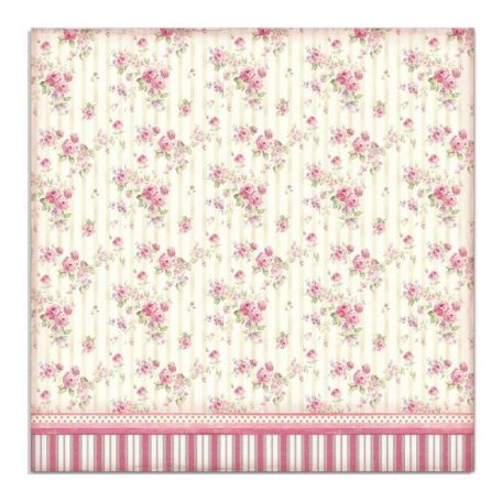 Stamperia scrapbook papír - Egy csésze tea - 2 oldalas - 31,5 x 30,5 cm - SBB-736