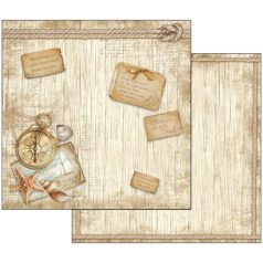  Stamperia scrapbook papír - Sea Land 2. - 2 oldalas - 31,5 x 30,5 cm