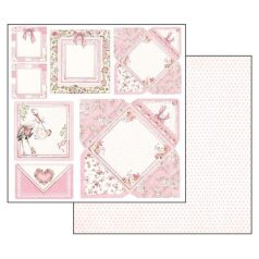   Stamperia scrapbook papír - 2 oldalas - 30,5 x 30,5 cm - SBB-550