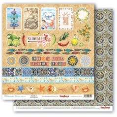   Scrap Berrys scrapbook papír - Summer Party  - 2 oldalas - 30,5 x 30,5 cm