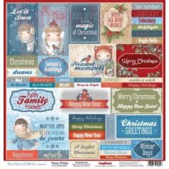   Scrap Berrys scrapbook papír - Winter  - 2 oldalas - 30,5 x 30,5 cm