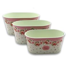 Fém kaspó Paris - 3 db-os szett 