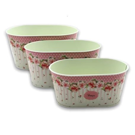 Fém kaspó Paris - 3 db-os szett 