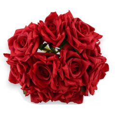  Mű rózsa köteg - 12 szál - Piros - 36 cm