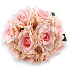 Mű rózsa köteg - 10 szál - Rózsaszín - 25 cm
