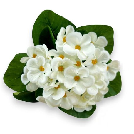 Mű ibolya csokor 5 szál selyem - Fehér - 18 cm