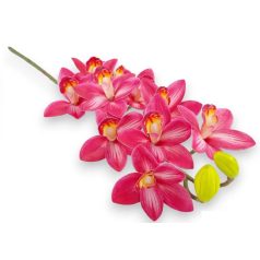 Mű gumibevonatos cymbidium szál - Pink - 74 cm