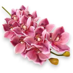  Mű csónakorchidea szál - Rózsaszín-bíbor- 74 cm
