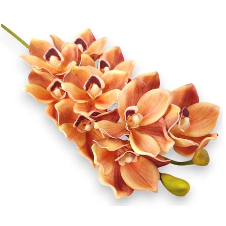 Mű csónakorchidea szál  - Narancs - 74 cm