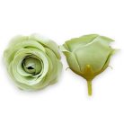 Dekor fejvirág - Rózsa - Világoszöld - 5 cm - 24 db/csomag 