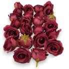 Dekor fejvirág - Rózsa - Bordó - 5 cm - 24 db/csomag