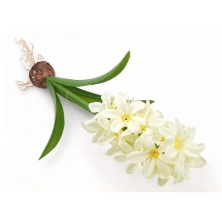 Mű selyem jácint hagymás  - Törtfehér - 26 cm