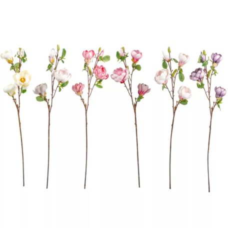 Magnólia ág polifoam - 4 virágos mix - 88 cm