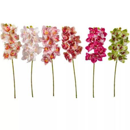 Orchidea ág polifoam - 9 virágos  - 76 cm