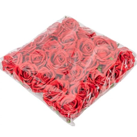 Rózsafej - Piros - 7 cm  - 12 db/csomag