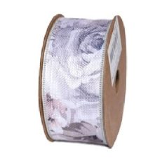 Vintage szalag - szürke mintás - 4 cm