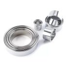 Rozsdamentes kerek süti forma - 14 db-os szett