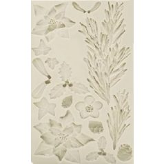 Szilikon forma - Karácsonyi virágok - 11x20 cm