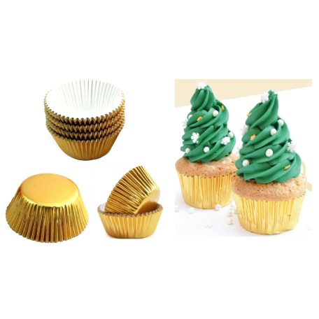 Muffin papír - Arany - 50 db/csomag