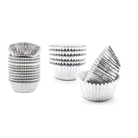 Muffin papír - Ezüst - 50 db/csomag