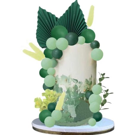 Torta gömb beszúró - Zöld - 28 db -os szett