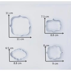 Rozsdamentes kiszúró készlet - Keretek - 4 db/csomag