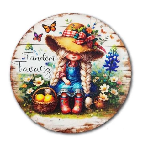 Fa tábla - Tündéri Tavasz - 13x13x cm