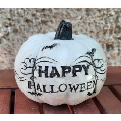 Kerámia tök - Happy Halloween - 11x8 cm  