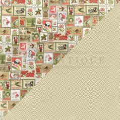   Authentique scrapbook papír - Vintage Christmas - 2 oldalas - 30,5 x 30,5 cm - VIN-007