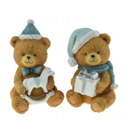 Maci figura hintalóval, ajándékkal - 10,5 cm