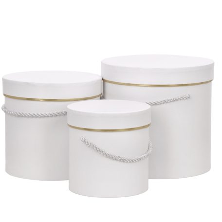 Fehér doboz kerek - 3 db-os szett