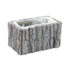Kéreg láda - Szürke - 23x14x12 cm  