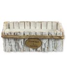 Fakéreg virágláda - Fehér - 30x13x14 cm