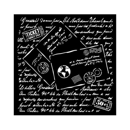 Stamperia stencil - Around the world letters - 18x18 cm-KSTDQ83 