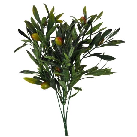 Műzöld olajbogyós csokor - 35 cm