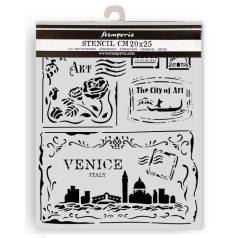    Stamperia stencil - 20x25 cm - Venice City of Art cards - KSTD-183