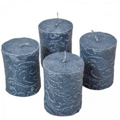Karácsonyi gyertyák - Kék-Lila